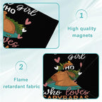 4 Pcs Fluorescent Light Covers for Ceiling Lights Cute Capybara Gifts Hearts Nature Just Girl Who Loves Capybaras Decorative Magnets Light Filters for Office Home Classroom Must Haves 4’ x 2’