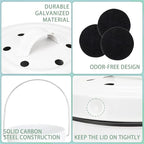 Vipush Compost Bin Kitchen Countertop Compost Bin with lid – Small Compost Bin Includes Inner Compost Bucket Liner & 3 Charcoal Filters, White