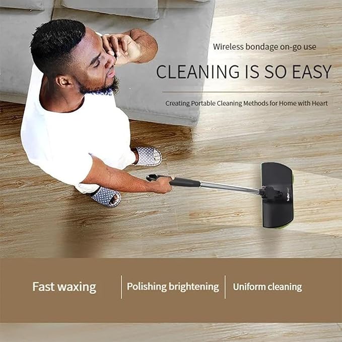 Spinning Cleaner Vacuum,Electric Mops for Floor Cleaning,Cordless Electric Mop,Floor Scrubber and Polisher Machine,Buffer Polisher for Home with Replacement Pad，Includes 6 PCS Cleaning Cloths