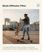 K&F CONCEPT 52mm Black Diffusion 1/8 Filter, Mist Dreamy Cinematic Effect Filter for Video/Vlog/Portrait Photography K-Series