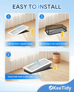 Floor Vent Screen Net, 4" x 10" Air Vent Screen Filter Mesh Catches Toys Snacks Pet Hair and Pet Food, Keeps Bugs Out for Home, 5 Pack