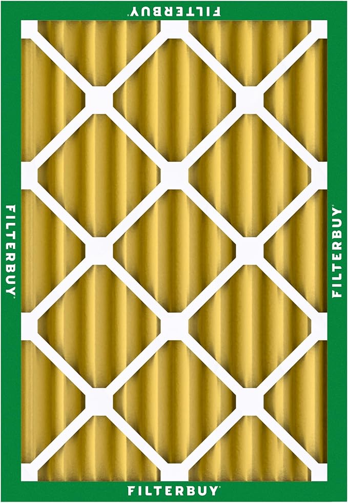Filterbuy 20x24x4 Air Filter MERV 11 Superior Pet & Allergy Defense (2-Pack), Electrostatic Pleated HVAC AC Furnace Filters Replacement, Made in USA (Actual Size: 19.38 x 23.38 x 3.63)