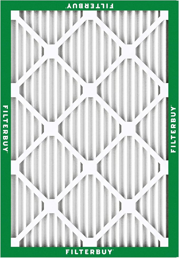 Filterbuy 14x18x1 Air Filter MERV 8 Essential Dust & Allergy Defense (6-Pack), Electrostatic Pleated HVAC AC Furnace Filters Replacement, Made in USA (Actual Size: 13.50 x 17.50 x 0.75)