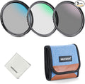 NEEWER 72mm UV/CPL/ND Lens Filter Kit, UV Protection + Circular Polarizing + Neutral Density (ND8) Camera Lens Filter Set with Multicoated Optical Glass, Slim Frame & Upgraded Foldable Storage Case