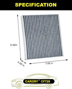 Cabin Air Filter w/Activated Carbon for Dodge Journey (2009-2020), Chrysler 200 (2011-2014), Sebring, Jeep Compass (2007-2017), Ram 1500/2500/3500 (2011-2015), OE# 05058693AA