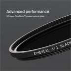 Urth 55mm Ethereal Black Mist ¹⁄₁ Diffusion Lens Filter (Plus+) - Cinematic Effect, 20-Layer Nano-Coated Light Dispersing Particles