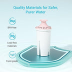 AQUA CREST Magnesium Water Filter, Intended for Brita® Pitchers and Dispensers, Everyday, UltraMax, Metro+, XL and More, 2 Months, Reduces Chlorine, 3 Count