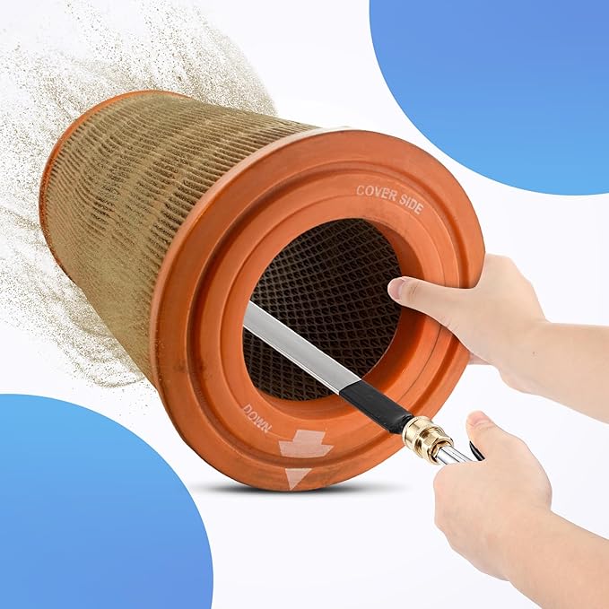 24" Air Filter, Radiator Cleaning Wand for High Efficiency Cooling Systems and Radiators, Water Air Cleaning Wands for Blow out Wash out Kit, Home Car Truck Power Washer Wand