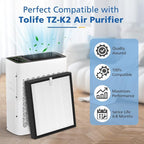 LINNIW TZ-K2 Replacement Filter Compatible with ToLife Air Purifier TZ-K2, 3-in-1 High-Efficiency Activated Carbon and Pre-Filter, TZ-K2-A Replacement Filters, 3 Pack