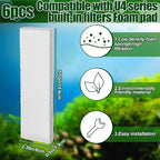 Pangda 12 Pcs Carbon Filter Foam Pads and Foam Filters Compatible with U3 Range of Internal Underwater Sponge Aquarium Underwater Filter Accessories for Internal Replacement Aquarium Fish Tank