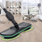 Cordless Electric Mop, 35dB Quiet Floor Cleaner with Dual Motor, Lightweight Spin Scrubber for Hardwood Tile Marble, Adjustable Handle, Rechargeable Polisher, Washable Pads，4 PCS Cleaning Cloths