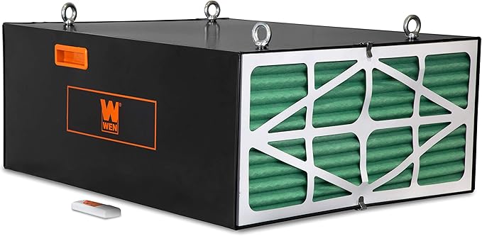 WEN AF1270 4.2-Amp 3-Speed Remote-Controlled Industrial-Strength Air Filtration System (750/950/1270 CFM) , Black