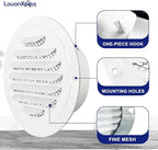 4 Inch Round Air Vent Covers,LouanXpert Stainless Steel Soffit Vent Covers Louvered Grille Cover Vent Flat Ducting Ventilation Air Outlet with Built-in Fine Mesh for House,Garage, RV(100mm - 2PCS)