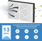 20x30x3 MERV 13 Pleated Air Filters Replacement Compatible with Zephyr VGF Series 20x30x3 Whole Home Return Air Grille Filter, MERV13 Air Filtration System, 3 Pack
