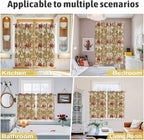 2 Panel Kitchen Cafe Curtains, Desert Camels Sunlight Filtering Nature Air Through, Home Decor Window Covering Tier Curtains for Living Room 80W x 63L inch Tropical Palm Trees Sand Cords Brown