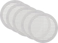 Vent Systems 8" Inch (Opening Dimensions) - Pack of 5 - White Soffit Vent Cover - Plastic Round Air Vent Grille - Built-in Mesh Screen - HVAC Register Louver for Bathroom, Home, Kitchen