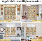 2 Panel Kitchen Cafe Curtains, Desert Camels Sunlight Filtering Nature Air Through, Home Decor Window Covering Tier Curtains for Living Room 104W x 72L inch Vintage Sand Animals Aloe Vera Leaves Beige