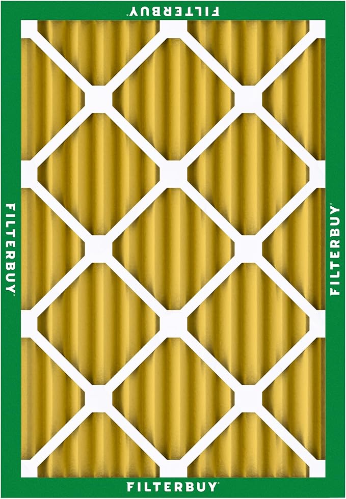 Filterbuy 18x24x2 Air Filter MERV 11 Superior Pet & Allergy Defense (6-Pack), Electrostatic Pleated HVAC AC Furnace Filters Replacement, Made in USA (Actual Size: 17.38 x 23.38 x 1.75)