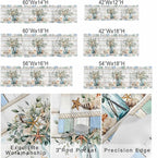 Kitchen Valances for Window, Ocean Starfish Conch Shell Eucalyptus Light Filtering Rod Pocket Valance Curtain, Colorful Wood Grain Short Curtains Window Topper for Bedroom Living Room 42x12in