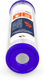 Aquaboon 20 Micron Pleated Sediment Filter Cartridge 10" x 2.5" Whole House Water Filter Replacement Compatible with WFPFC3002, WHKF-WHPL, 6-Pack