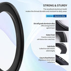 55-82mm Step-Up Ring Adapter, 55mm to 82mm Step Up Filter Ring for 55mm Lens Mount 82mm for DSLR Lenses and ND UV CPL IR Filters （55-82mm）