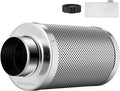 VIVOSUN 4 Inch Air Carbon Filter Smellines Control with Australia Virgin Charcoal for Inline Duct Fan, Grow Tent, Pre-filter Included, Reversible Flange 4" x 12"
