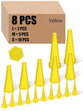 Hydraulic Oil Service Plugs Large Medium Small Sizes Multi Pack Rubber Drip Proof Hose Plugs Industrial Hydraulic Kit for Irrigation, 3 Sizes(17 Pcs,Yellow)