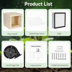 Vikua 12"x12" HEPA Horizontal Laminar Flow Hood Suitable for Clean Air Workspaces - Filtration Level of up to 99.995%, Making It an Ideal Choice for Clean Areas