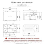 QILIPSU Waterproof Junction Box IP67 Outdoor Plastic Electrical Project Enclosure Weatherproof with Inner Door, Mounting Plate, Wall Brackets, Hinged Grey Cover 11.8"x7.9"x6.7" -D