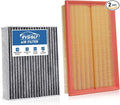 Engine+Cabin Air Filters Set Fit for 2019-2021 Volkswagen Golf 1.4L, 2019-2021 Jetta 1.4L Engine Air Filter Replacement Automotive Accessories CF11643 5QM129620B