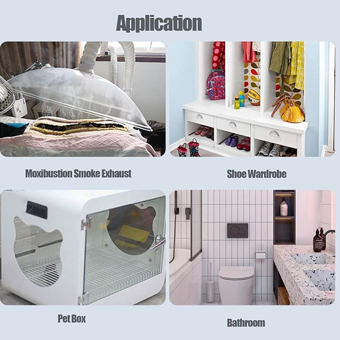 12V 3 Inch Inline Duct Fan Ventilation Exhaust Booster 32cfm Air Cooling Vent Fan 7W Blower for Carbon Filter Vents Grow Tents Basements (Color : NO Adjustable Speed, Size : 7w)