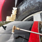 Lucstar Radiator Cleaning Wand Accessories,Quick Connect Pivoting Coupler, 240 Degree with 7 Angles for Pressure Washer Nozzle Tips,Pressure Washer Gutter Attachment