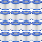 Type VI Hot Tub Filter Cartridge Compatible with Lay-Z-Spa, Coleman SaluSpa 90352E, 58323E, 58323 Swimming Pool Pump (16 Pack)
