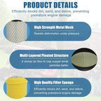 793569 793685 Air Filter Compatible with B&S 793569 4241 5415 John Dee-re GY21055 MIU11511 LA125 LA115 Craftsman YT3000 LT2000 Lawn Mower Tractor by Podoy (6 Pack)