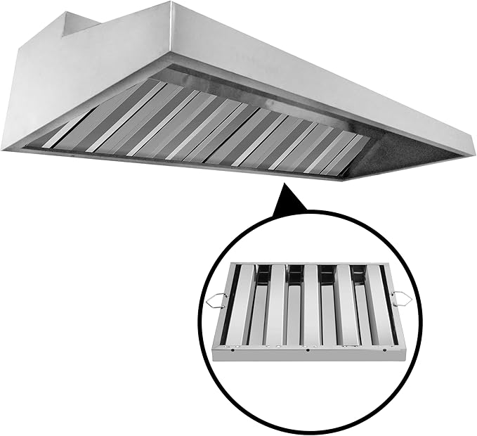 New Star Foodservice 54408 Stainless Steel Hood Filter 20" W x 25" H, Set of 6