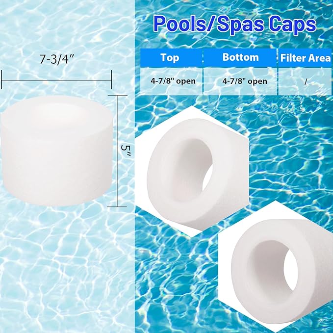 HANXER® Sundance 6540-502 Hot Tub Filter Cartridge Replaces for FC-2812, Sundance Series 850 780, PPS750, PSD25-6, PP2002, AK-6540502, Inner Pre Filter Disposable for Spa, 1 Pack