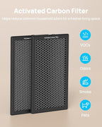 AP400 Official Genuine Replacement Filter Set, 4-Pack with 2 H13 True HEPA Filters and 2 Activated Carbon Filters, Designed by Original Manufacturer, Easy Installation