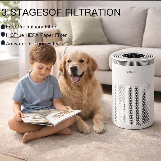 AZEUS Air Purifier New Version C8 (2, White)