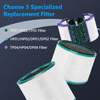 2 Pack Air Purifier Filter Replacement for Dyson HP01 HP02 DP01 DP02 Desk Air Purifiers, Funmit 360° Combi Glass HEPA Carbon Filter Fit for Dyson Pure Hot Cool Link Air Purifier, Part # 968125-03