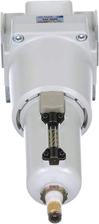 PneumaticPlus SAF600-N10BD-MEP Compressed Air Particulate Filter 1" NPT, 10 Micron - Metal Bowl w/Auto Drain, Bracket