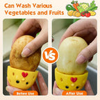 Egg Washer for Fresh Eggs, Silicone Egg Brush Cleaner, Egg Cleaner Scrubber for Fresh Eggs, Reusable Multipurpose Washing Egg Tool for Fruits and Vegetables(White)