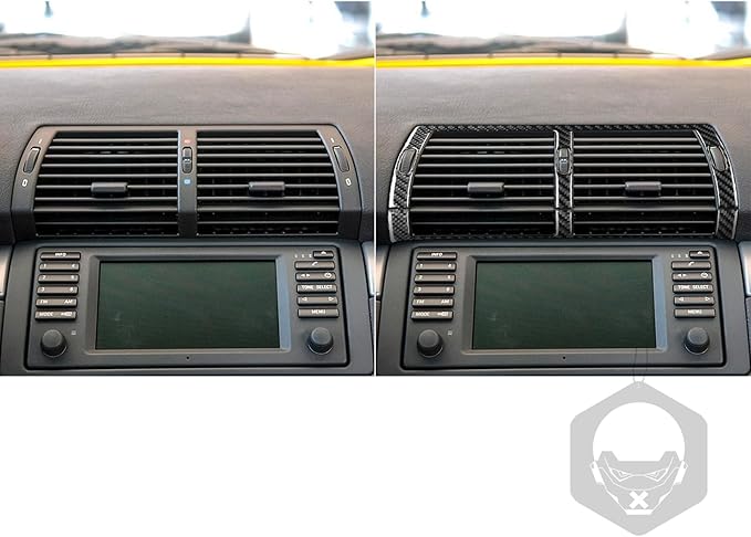 Carbon Fiber Interior Full Compatible with BMW X5 Central air-Conditioning air Outlet 2 pcs-1