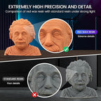 SUNLU 10K Red Wax 3D Printer Resin, High Precision 405nm UV-Curing Resin with Delicate Texture for MSLA/DLP/LCD 3D Printing, 2000g Red Wax Resin