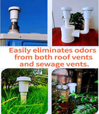 Activated Charcoal Vent Filter & Sewer Vent Refill – Compatible with 4" Exhaust Pipe