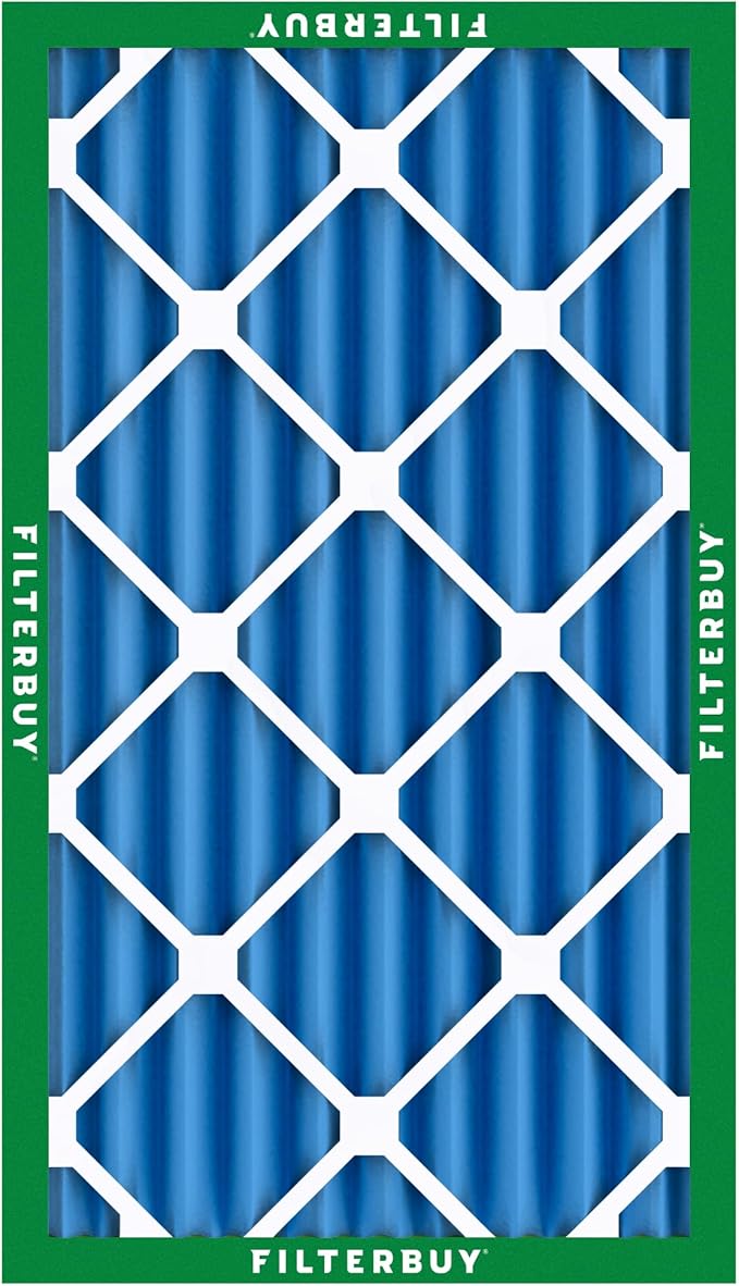 Filterbuy 12x20x4 Air Filter MERV 13 Optimal Smoke & Allergy Defense (3-Pack), Electrostatic Pleated HVAC AC Furnace Filters Replacement, Made in USA (Actual Size: 11.50 x 19.50 x 3.63)