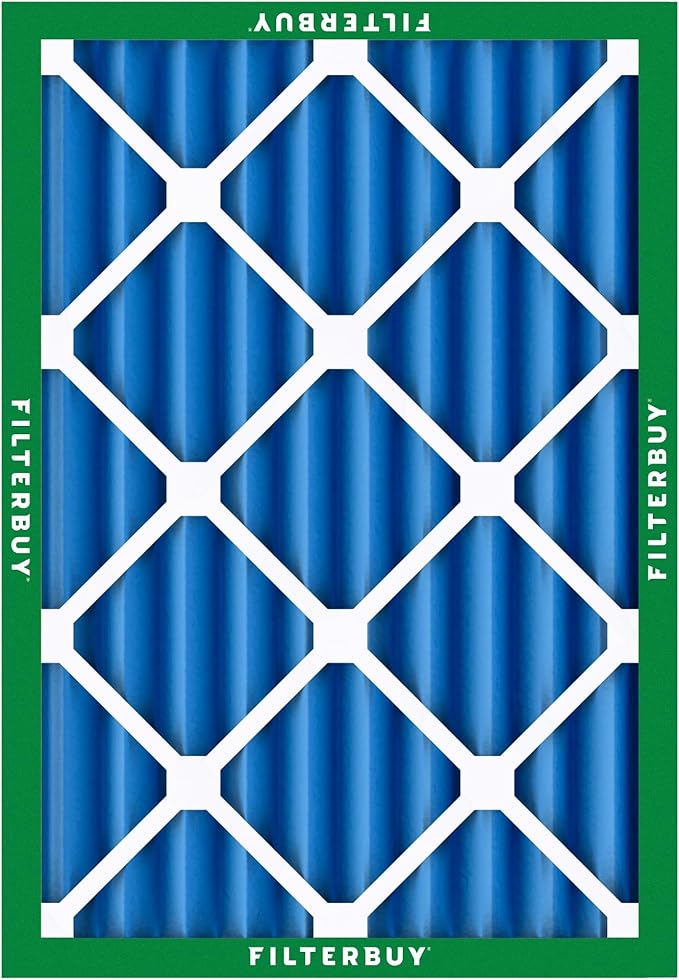 Filterbuy 14x20x4 Air Filter MERV 13 Optimal Smoke & Allergy Defense (2-Pack), Electrostatic Pleated HVAC AC Furnace Filters Replacement, Made in USA (Actual Size: 13.50 x 19.50 x 3.63)