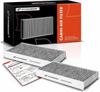 A-Premium 2-PC Cabin Air Filter w/Activated Carbon Compatible with Honda & Acura Model - Civic (01-05), CR-V (02-06), Element (03-11), CSX (06), EL (97-00 02-05), RSX (02-06)