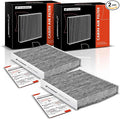 A-Premium 2-PC Cabin Air Filter with Activated Carbon Compatible with Lexus, Mazda & Toyota Models - Avalon, Camry, Corolla, Highlander, Prius, RAV4, Sienna, Venza, ES300h, UX200, RX350, RX450h