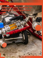 Hydraulic Oil Service Plugs Large Medium Small Sizes Multi Pack Rubber Drip Proof Hose Plugs Industrial Hydraulic Kit for Irrigation, 3 Sizes(8 Pcs,Orange)