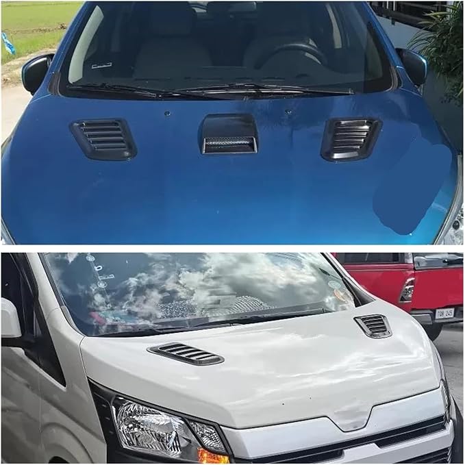 Car Hood Scoop Air Intake Vents Compatible For Hyundai Ix35 Solaris Compatible For Renault Captur Compatible For Kia And Sportage 4(White)